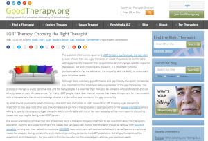LGBT Therapy: Choosing a Couple Counsellor