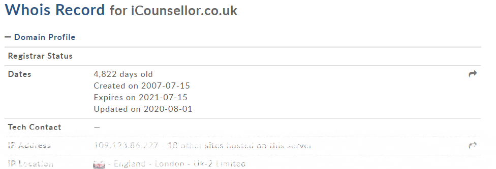 iCounsellor.co.uk Domain Name Registration