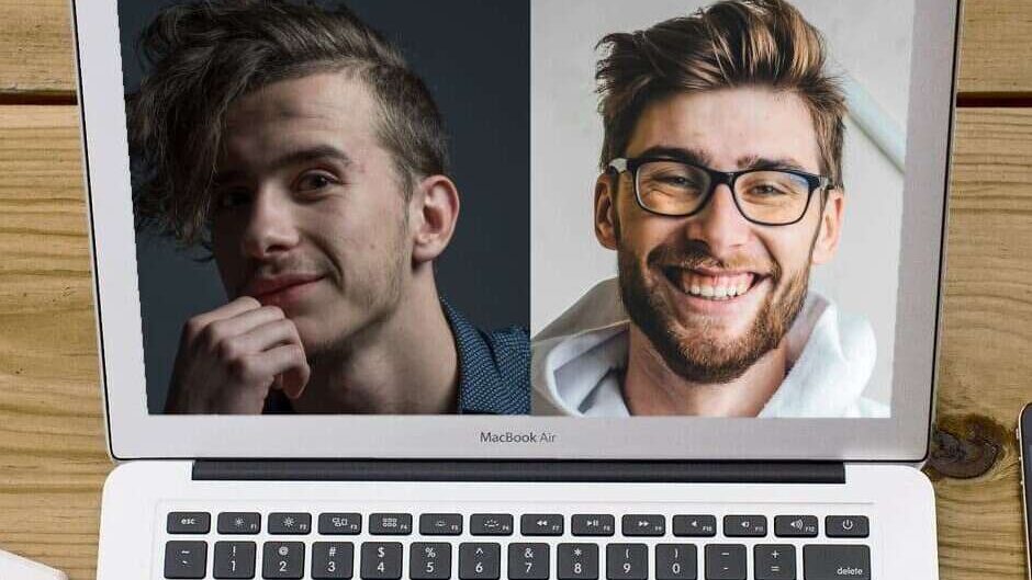Gay Couple in a Zoom counselling session
