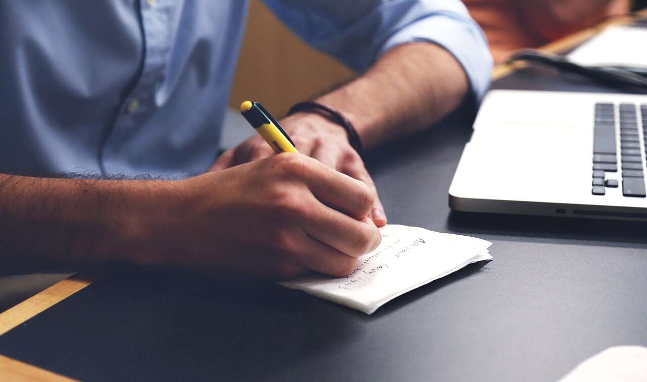 Taking homework notes from a Couple Session