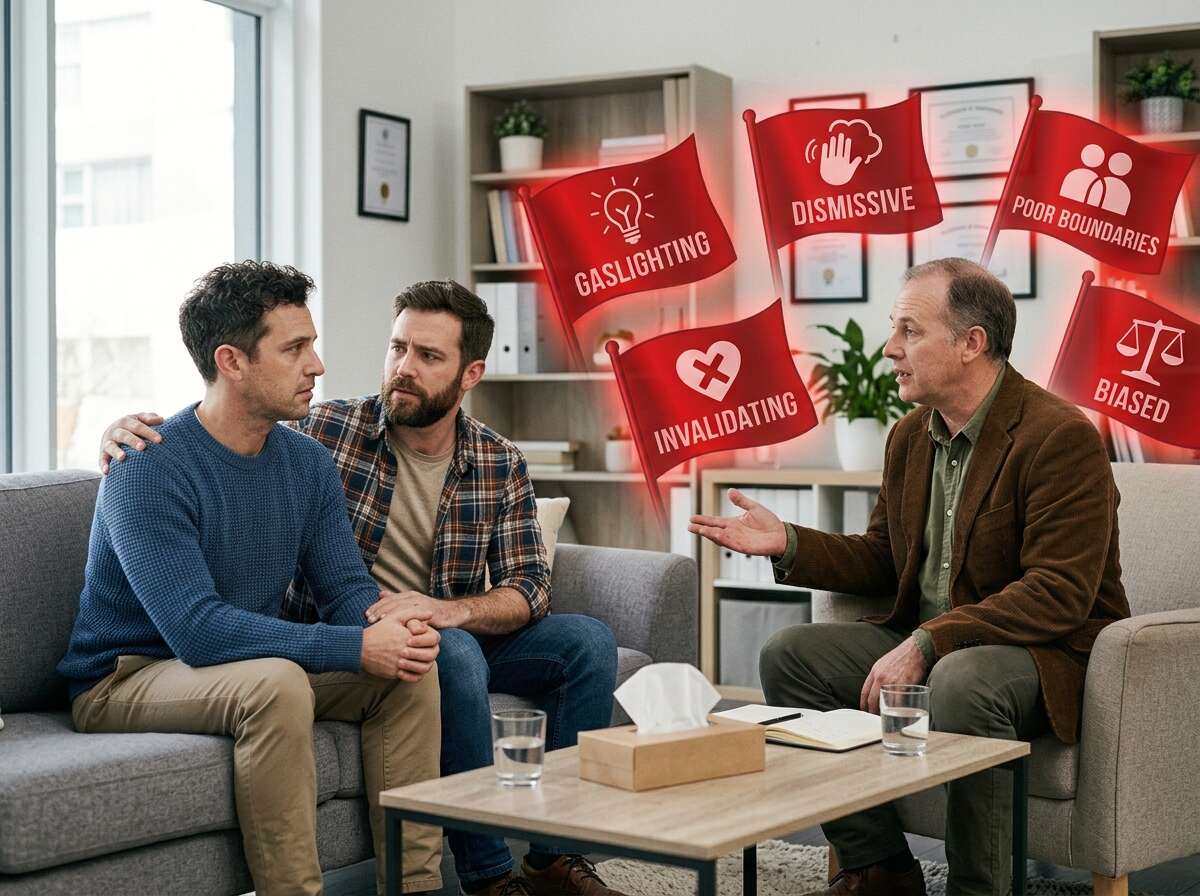 Red Flags with your Couple Counsellor LGBT Couple Counselling Article